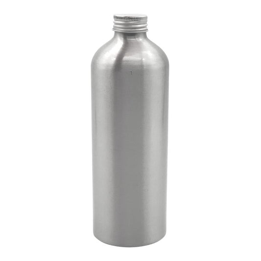500ml Silver Aluminium Bottle with Aluminium Screw Cap - Silver (28/410)
