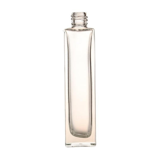 50ml Clear Glass Square Base Perfume Bottle (18/410) - No Closure - Single (1 Unit) - Bottles & Jars