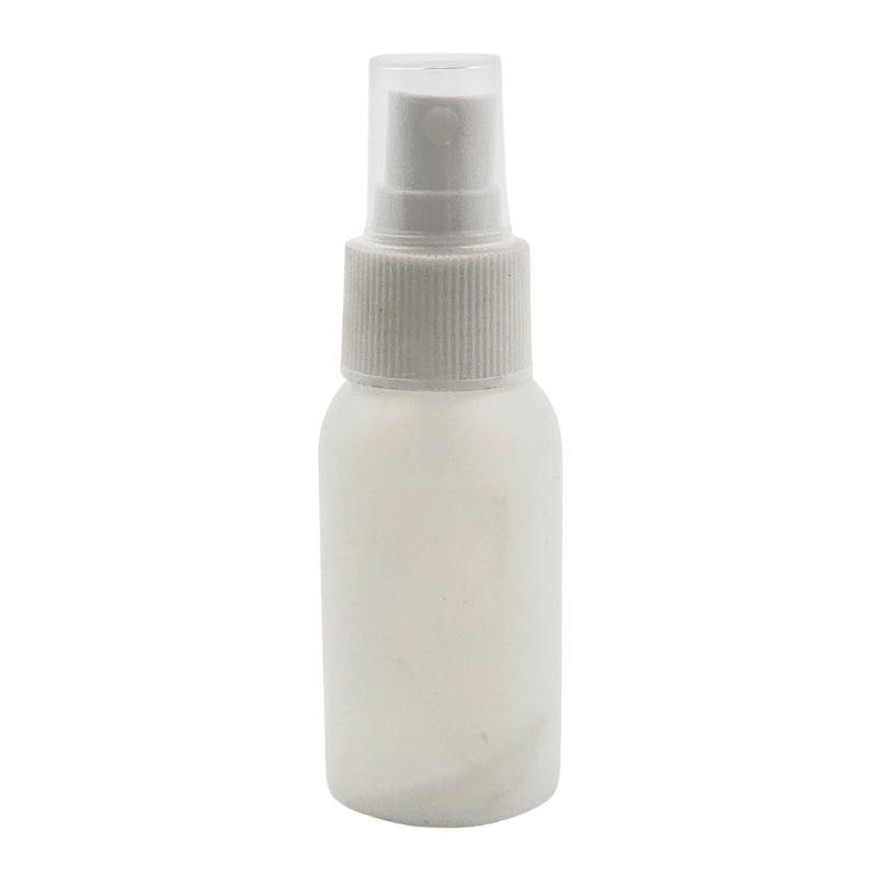 50ml HDPE Bottle with White Ribbed Atomiser Spray - Single (1 Unit) - Bottles & Jars