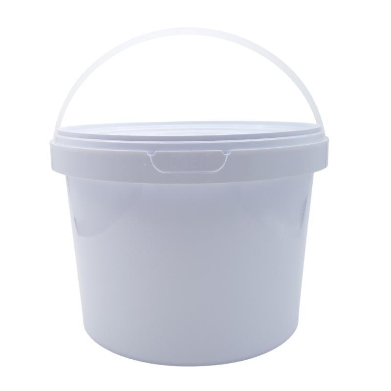 5L White Bucket with Tamper Evident Lid - Single (1 Unit) - Bottles & Jars