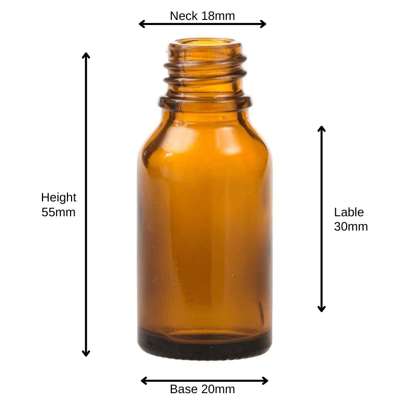 5ml Amber Glass Pharmaceutical  Bottle - No Closure - Bottles & Jars