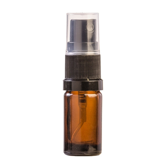 5ml Amber Glass Aromatherapy Bottle with Spritzer - Black (18/410)