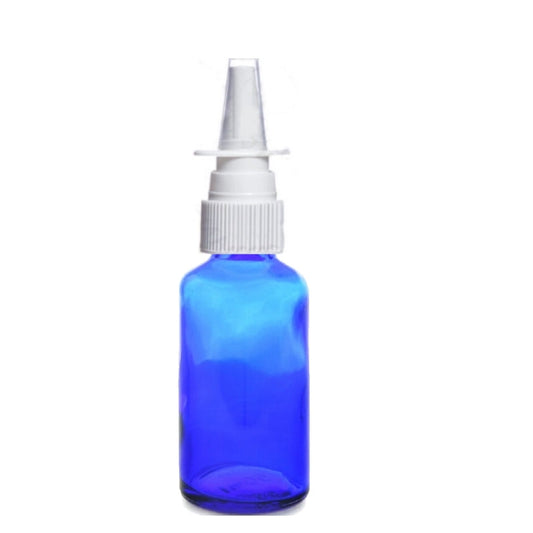 50ml Blue Glass Aromatherapy Bottle with Nasal Sprayer (18/415)