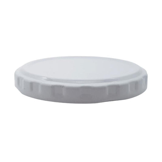 White Metal Lid (63mm) - Single (1 Unit) - Bottles & Jars