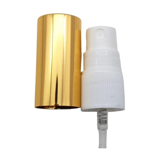 White Spray & Gold Cap (18/410) - Single (1 Unit) - Bottles & Jars